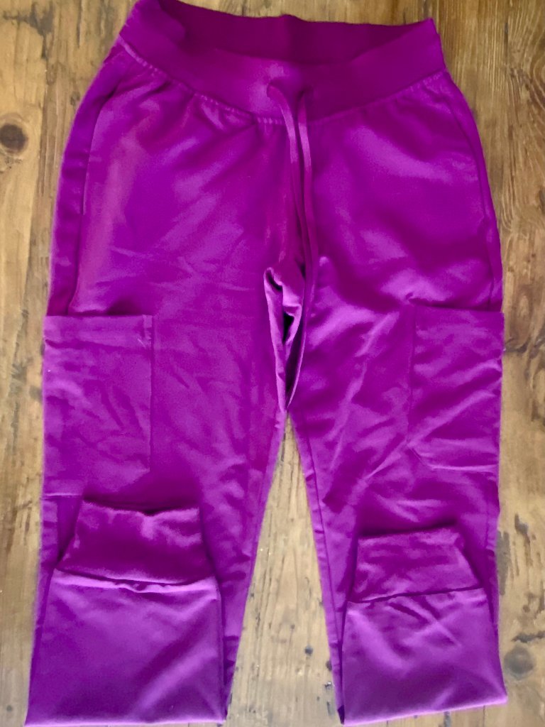 Mandala Jogger Scrub Pants - Sangria - Size Xxs